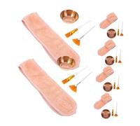 Yardenfun Set de Soins Du Visage pour Esthéticiennes Accessoires de avec Bol Mélangeur Rose Doré Bandeau Confortable et Outils pour Spa et Usage Personnel