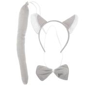 Yardenfun Set Déguisement Animal Loup Garçon Fille Avec Bandeau Oreilles Légères Noeud Et Queue Pour Cosplay Fête Party