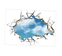 Yardenfun Sticker Mural Réaliste Effet Ciel Bleu Pour Plafond Et Murs Autocollant Décoratif Léger Et Moderne Pour Chambre Et Salon Adapté Surfaces Lisses