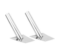 Yardenfun Support Mural pour Drapeau en Acier Inoxydable 25mm, Lot de 2 Bases Robustes pour Fixation Extérieure Murale, Montage Angulaire Sécurisé pour Mât de Drapeau sur Façade de Magasin