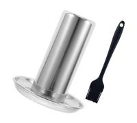 Yardenfun Support Poulet Bière INOX Vertical avec Plateau Récupérateur pour Four et Barbecue Rôtissoire Polyvalente pour Poulet Rôti Accessoire Pratique pour Cuisson Au Couleur Aléatoire