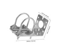 Yardenfun Support Réglable en Alliage D'aluminium pour Mât D'antenne Extérieure, Fixation Murale L-Forme, Compatible Antenne Parabolique et Amplificateur, Montage Robuste pour Usage