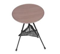 Yardenfun Table de Camping Pliante Portable Alliage Aluminium Table Ronde avec Rangement Équipement Camping pour Pique Randonnée Plage et Barbecue
