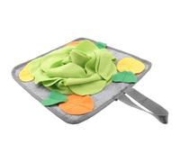 Yardenfun Tapis d'alimentation Lente Jeu Interactif en Polaire Lavable pour Lapins Coussin D'entraînement à L'odorat Vert pour Réduire Le Stress et Stimuler la Recherche de Nourriture