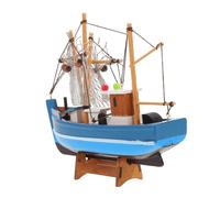 Yardenfun Wooden Sailboat Model for Coastal Decor Rustic Nautical Boat Figurine with Intricate Detailing Symbol of Smooth Sailing for Desktop Shelf and Ocean-Themed Parties