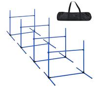 YARDIN Agility Lot de 4 barrières réglables en hauteur pour chien avec sac de transport, outils d'entraînement d'agilité pour animaux de compagnie, 104 x 70 x 101 cm, bleu