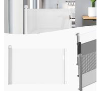 YARDIN Barrière de sécurité Roll pour bébés et animaux domestiques, 0-150cm, 87 cm de haut Barrière bébé, Convient pour escaliers/portes/intérieur & extérieur, Blanc