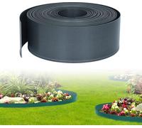 YARDIN Bordure de pelouse plastique 20m Bordure de pelouse jardin Flexible et à plier librement Anthracite