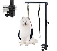 YARDIN Bras de toilettage pour animaux de compagnie Pliable, Bras de toilettage pour animaux de compagnie avec pince, Table de toilettage pour animaux de compagnie réglable 35 pouces Harnais, Bras de 
