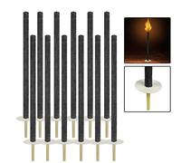YARDIN Lot de 50 Torches pour Extérieur, Torches de 100 min, Torches en Cavec Poignée de 12 cm, Torches pour Randonnée Torche