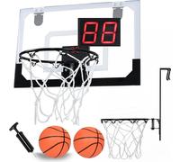 YARDIN Mini panier de basket pour enfants Indoor avec ballons, panier de basket dans la chambre Mini Hoop avec scoring automatique et son, panneau de basket suspendu porte jeux de lancer