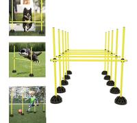 YARDIN Set de barres de saut Agility Set de haies Barres d'entraînement pour la force de saut, le dribble et l'agilité Idéal pour le sport associatif ou scolaire, Jaune