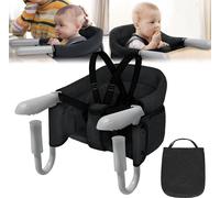 YARDIN Siège de table bébé 6-36 mois Rehausseur de siège Chaise bébé Siège booster pliable pour tables de 2-8cm d'épaisseur Enfants repas chaise aide à s'asseoir (Noir)