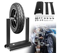 YARDIN Support d'équilibrage pour roues de moto, appareil d'équilibrage de moto avec 4 pieds réglables, machine d'équilibrage de roue noire, convient pour plusieurs tailles de roues 40 x 19 x 50 cm