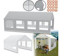 YARDIN Tente de réception robuste 3x6 m avec toit en PE 170g/m² et parties latérales 130g/m² avec fenêtre - Tente de jardin Pavillon 3x6 résistant aux intempéries pour fêtes de jardin, mariage, fête T