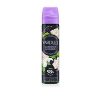 Yardley London Brume corporelle Gardenia & Cassis pour femme aux notes fruitées de cassis et crémeuses de gardénia. Un parfum floral délicat pour des moments de fraîcheur au quotidien - 75 ml