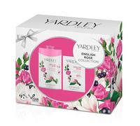 Yardley London Collection de poudre et de savon pour le corps - Arôme de rose anglaise, soin floral hydratant quotidien, coffret cadeau de luxe végétalien pour femme