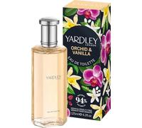 Yardley London Eau de toilette Orchidée et Vanille, parfum floral pour femme aux notes de mandarine et de pêche, parfum vanille pour femme 125 ml