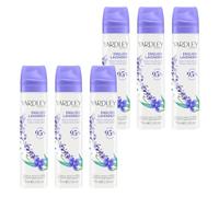 Yardley London English Lavender Body Spray, Floral Mist, 6x 75ml