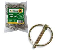 Yardman Lynch Lot de 50 goupilles de 6 mm en acier au carbone zingué professionnel pour remorques, tracteurs, véhicules agricoles Longueur de 42 mm
