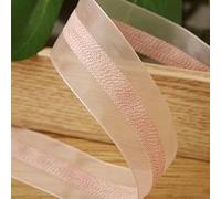 yards 16/25/40mm fil de neige bilatéral ruban tricoté en nylon rubans d'organza pour nœud de cheveux fournitures d'emballage de bouquet de bricolage-Han rose-25mm
