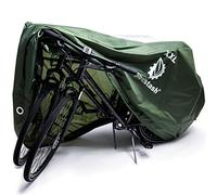 YardStash Housse de vélo - XXL - Réfléchissante - Pour le rangement extérieur - Imperméable et résistante aux intempéries - Bâche de jardin pour vélos, tricycles 29ers et vélos électriques - Vert