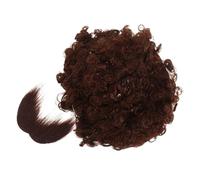 Yardwe 1 Ensemble Afro Trousse Accessoire Deguisement Adulte Perruques Moustaches D'halloween Fausses Barbes D'halloween Toupet Afro Brun Fil De Fibres Chimiques En Polypropylène