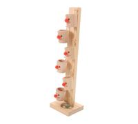 Yardwe 1 Ensemble Bois à Billes Tour de Dégringolade pour Garçon Fille Développement des Compétences Motrices Amélioration Coordination Éducatif et Portable pour Famille