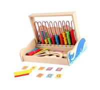 Yardwe 1 Ensemble Cadre de Calcul Multifonction Outil Apprentissage des Mathématiques pour Boulier Éducatif Bois Peinture à Base Eau