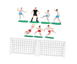 Yardwe 1 Ensemble De Figurines De Football Miniatures Décorations De Gâteau De Football Comestibles Décorations De But De Décorations De Gâteau De Décorations De