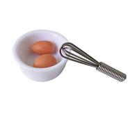 Yardwe 1 Ensemble décors de Batteur à Oeufs de Maison de poupée Accessoires de Cuisson de Petite Maison DIY Miniature House Toys Mini décoration de Maison Oeuf Miniature résine