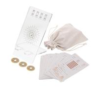 Yardwe 1 Ensemble Jeu de Cartes I Ching Hexagrammes pour Débutants Set de Divination Chinois avec Support Cartes de Fortune Traditionnelles pour Apprentissage et Collection