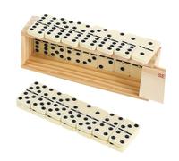 Yardwe 1 Ensemble Jeu de Dominos Traditionnels Ensemble Complet de Dominos avec Boîte pour Activités Familiales et Jeux de Voyage pour Événements Sociaux et Développement Cognitif