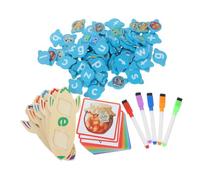 Yardwe 1 Ensemble Jeu de Lettres Éducatif de Alphabétique pour Garçon Fille Puzzles de Lettres et Cartes Écriture pour Développement Cognitif des Petits