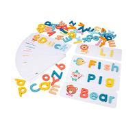 Yardwe 1 Ensemble Jeu Éducatif Lettres pour Garçon Fille Complet Lettres et Cartes Alphabet Montessori Apprentissage de Anglais