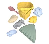 Yardwe 1 Ensemble Jouets de Plage pour Garçon Fille Kit de Seau et Pelle Silicone Thème Colorées pour Amusement Estival