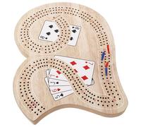 Yardwe 1 Ensemble piquets de Cribbage Jeu de société de criblage Jeu de Plateau Enfant de Panneau perforé Planche à roulettes de Voyage Planches de criblage en Bois