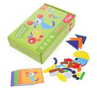 Yardwe 1 Ensemble Puzzle Bois Géométrique Montessori pour Tout Petits Ensemble de Blocs de Motifs pour Activités Apprentissage à École Maternelle Reconnaissance des Formes et