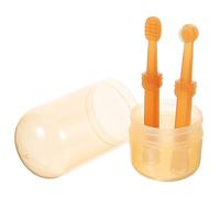 Yardwe 1 Jeu Brosse à Dents pour Animaux De Compagnie Lingettes des Produits Brosse à Dents à Doigt Coupe-Ongles pour Chien Formule Brosses à Dents Chien Plastique Light Brown