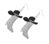 Yardwe 1 Paire Bijoux Pendants Strass Accessoires Alliage Chapeau Western pour Concerts et Fêtes