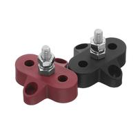 Yardwe 1 paire de bornes de jonction de batterie à un seul goujon - Bornier de distribution de masse M6 - Accessoires électriques automobiles pour camping-car, bateau, voiture et camion