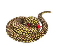 Yardwe 1 Pièce Figure de Serpent simulé Serpents Serpent en Peluche Figurines pour Enfants Faux Serpent Peluche Serpent Coton PP Jaune
