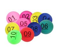 Yardwe 10 Pièces Boules de Loto Numérotées 01 à 10 en PP pour Tirage