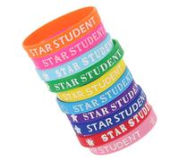 Yardwe 10 Pièces Bracelets Silicone Colorés pour Garçon Fille de Récompenses Élégantes pour Étudiants pour Écoles Activités de Motivation et Reconnaissance pour Succès Académique