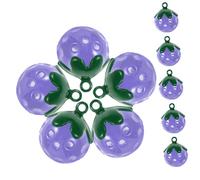 Yardwe 10 Pièces Clang cuivre Cloches de Vache Rose charmes de Porte-clés Peluche arcs de Chien kiddikutter Clochette création de Bijoux Mini Cloche pour Animaux de Compagnie Violet