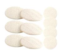 Yardwe 10 Pièces Éponge Loofah Exfoliante Naturelle Visage Corps, Tampons Doux pour Peau Sensible, Utilisation Multifonctionnelle, Démaquillage en Voyage