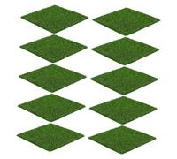 Yardwe 10 Pièces Faux Moss Mat Simulated Greenery Wall Panels Artificial Turf for Indoor Outdoor DIY Miniature Gardens and Decorative Crafts