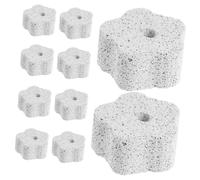 Yardwe 10 Pièces Fournitures De Dentition Cage à Cobaye Accessoires pour Cochons d'Inde Molaire Pellets Peluche Cacatoès Rat Ronger Pierres à Mâcher pour Hamster Pierre Light Grey