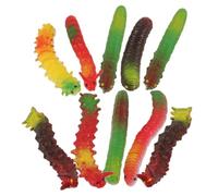 Yardwe 10 Pièces Jouets Chenilles Artificielles Réalistes pour Farce Halloween et Décoration Jouets Éducatifs Animaux Accessoires Prank Amusants Couleur Aléatoire
