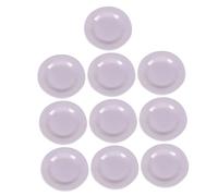 Yardwe 10 Pièces Lot de Assiettes Blanches Plastique Plateau Miniature Simulé pour Maison de Poupée Décoration Cuisine Miniature